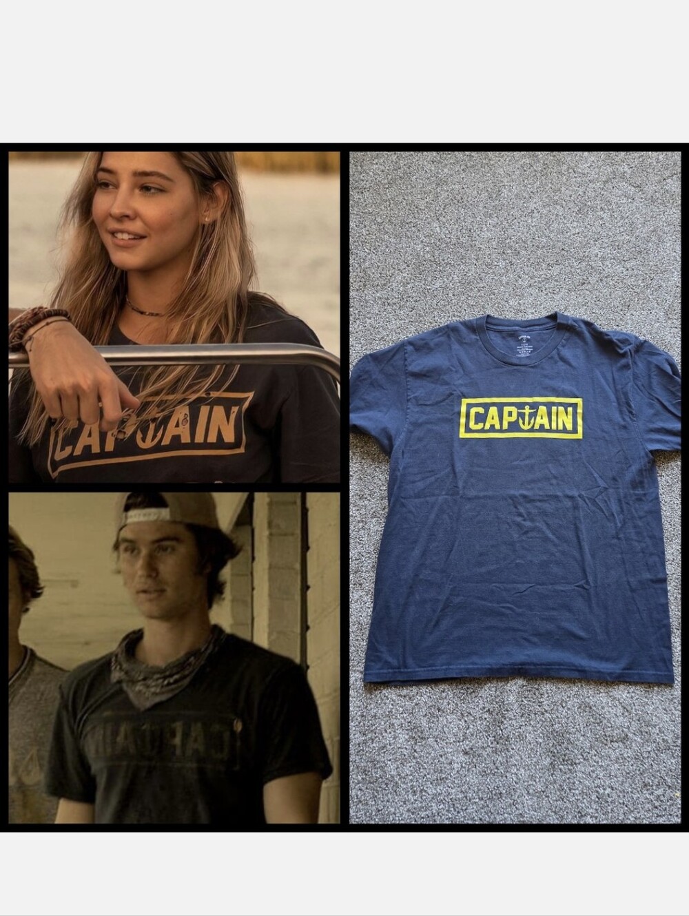Sarah Cameron John B Routledge Netflix Outer Banks Captain Tshirt Size XL